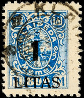 1 L Auf 800 M Blau In Type IIa Tadellos Gestempelt, Mi. 300.-, Katalog: 202IIa O1 L On 800 M Blue In Type IIa... - Memelland 1923