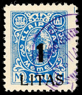 1 L Auf 800 M In Type I Tadellos Gestempelt, Gepr. Petersen BPP, Mi. 130.-, Katalog: 202I O1 L On 800 M In Type... - Memel (Klaipeda) 1923