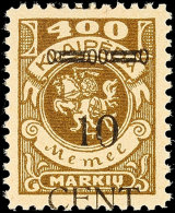 10 C Auf 400 M In Type III Tadellos Postfrisch, Katalog: 181III **10 C On 400 M In Type III In Perfect... - Memelland 1923