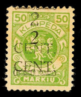 2 C Auf 50 M. Doppelaufdruck Tadellos Ungebraucht, Mi. 75.-, Katalog: 177DDI *2 C On 50 M. Double Overprint In... - Memel (Klaïpeda) 1923