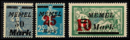 3 Werte Kpl. Tadellos Postfrisch, Mi. 50.-, Katalog: 121/23 **3 Values Complete In Perfect Condition Mint Never... - Memel (Klaipeda) 1923