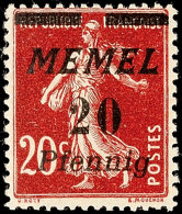 20 Pf Auf 20 C In Type II Tadellos Postfrisch, Mi. 240.-, Katalog: 56II **20 Pf On 20 C In Type II In Perfect... - Memel (Klaipeda) 1923