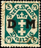 5 Mark Staatswappen, Wz 2Y Anstatt 2X, Zeitgerecht Entwertet, Tadellos, Gepr. Oechsner BPP, Mi. 320.-, Katalog: 24Y... - Otros & Sin Clasificación