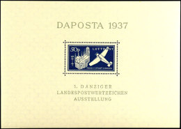 Daposta-Flugpost-Block Mit Plattenfehler "7 In 1937 Gebrochen",4 Postfrische Kabinettstücke, 200.-, Katalog:... - Otros & Sin Clasificación