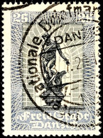 25 Pfg. Dunkelgraublau/schwarz, Gestempelt Mit SST, Pracht, Signiert Kniep BPP, Mi. 280,-, Katalog: 219c O25... - Otros & Sin Clasificación