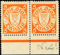 5 Pf.  **  Waag. Paar Auf Mattchromgelb, Mi. 200.-, Katalog: 193Dy **5 Pf. ** Horizontal Pair On Dull Chrome... - Otros & Sin Clasificación