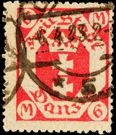 6 M Rotkarmin Oo Gepr. Gruber BPP Und Infla, Kl. Mängel, Mi. 200.-, Katalog: 109b Oo6 M Red Carmine Oo... - Otros & Sin Clasificación