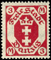 1922, 3 M. "karminrot", Tadellos Postfrisch, Gepr. Soecknick BPP, Mi. 300,--, Katalog: 104b **1922, 3 M.... - Otros & Sin Clasificación