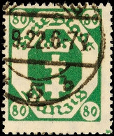 80 Pf Dunkelgrün Tadellos Gestempelt, Gepr. Infla, Mi. 40.-, Katalog: 94 Oo80 Pf Dark Green Neat... - Autres & Non Classés