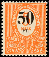 50 Pfg. A. 5 M. Orange, Type IIa, Postfrisch, Gepr. Gruber BPP, Katalog: 12aIIa **50 Pfg. On 5 M. Orange, Type... - Otros & Sin Clasificación