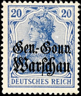 20 Pfg Germania, C-Farbe, Tadellos Postfrisch, Gepr. Mikulski, Mi. 130.-, Katalog: 13c **20 Pfg Germania,... - Andere & Zonder Classificatie