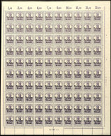 15 Cent Auf 15 Pfg Germania, Type BII, Kpl. Postfrischer Bogen Zu 100 Marken, Ur-HAM 2701.17 Und  Aufdruck-HAN... - Otros & Sin Clasificación