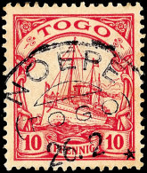 NOEPE, Kpl. Stempel Vom 26.2. Auf 10 Pfg, Katalog: 9 ONOEPE, Complete Postmark From 26. 2. On 10 Pfg,... - Togo