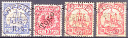 ANECHO 11 5 06, KLEIN-POPO 2 8 99, LOME 14 9 03 (Arge Type 1) Und TOKPLI 25 6 09, Je Zentrisch Auf 10 Pf.... - Togo