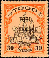 30 Pf. Tadellos Ungebraucht, Mi. 110.-, Katalog: 5 *30 Pf. In Perfect Condition Unused, Michel 110.-,... - Togo