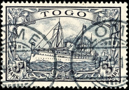 3 Mark Kaiseryacht Tadellos Gestempelt LOME 14.10.11, Gepr. Hoffmann-Giesecke, Mi. 180,--, Katalog: 18 O3 Mark... - Togo