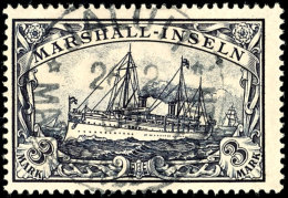 1901, 3 M. Auf Briefstück Mit Zentr. Stpl. JALUIT, Tadellos, Gepr. Steuer BPP, Mi. 240,--, Katalog: 24... - Islas Marshall