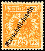 25 Pfg  Berner Ausgabe, Restgummi, Befund Hartung "einwandfrei" Attest/Certificate:... - Marshall Islands