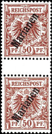 50 Pf. Steilaufdruck, Senkrechtes Zwischenstegpaar Tadellos Postfrisch, Mi. 650,--, Katalog: 6II ZS **50 Pf.... - Islas Maríanas