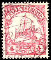 TAITUNGTSCHEN 22 6 14, Klar Und Fast Ideal Zentrisch Auf 4 C. Kaiseryacht, Gepr. Bothe BPP, Katalog: 30... - Kiautchou