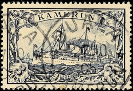 3 Mark Kaiseryacht Tadellos Gestempelt, Gepr. Jäschke-L. BPP, Mi. 140,-, Katalog: 18 O3 Mark Imperial... - Cameroun