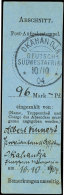 1904, Blauer Empfängerabschnitt Einer Feld-Postanweisung über 96.- Mark Aus OKAHANDJA 10/10 04, In Dieser... - Duits-Zuidwest-Afrika