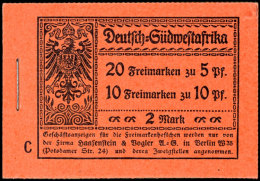 Markenheftchen Mit Kennbuchstabe "C" Tadellos Postfrisch, Mi. 300,--, Katalog: MH3IA **Stamp Booklet With Code... - África Del Sudoeste Alemana