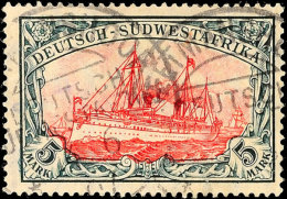 5 Mark Kaiseryacht Mit Wz. Tadellos Gestempelt, Gepr. Czimmek BPP, Mi. 450.-, Katalog: 32Ab O5 Mark Imperial... - África Del Sudoeste Alemana