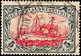 5 Mark Kaiseryacht Mit Wz. Tadellos Gestempelt, Kurzbefund Steuer BPP "einwandfrei", Mi. 370.- Attest/Certificate:... - Sud-Ouest Africain Allemand