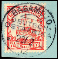 BAGAMOJO 23/2 12 (Type 3) Klar Und Zentrisch Auf Briefstück 7½ Heller Schiffszeichnung, Katalog: 32... - Afrique Orientale