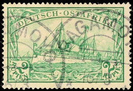 2 Rupien Grün Ohne Wasserzeichen Tadellos Gestempelt, Mi. 100,-, Katalog: 20 O2 Rupee Green Unwatermarked... - África Oriental Alemana