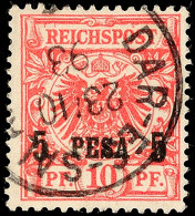 5 P Auf 10 Pf. In A-Farbe Tadellos Gestempelt, Gepr. Jäschke-L. BPP, Mi. 110.-, Katalog: 3Ia O5 P On 10... - Afrique Orientale