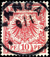 10 Pf Krone/Adler Mit Vollem Stempel TANGA 9/1 (ohne Jahreszahl), Bei Der ArGe Nur Am 7.1.(93) Gelistet, Tiefst... - Afrique Orientale