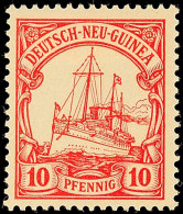 10 Pf. Rot Ohne Wasserzeichen Tadellos Ungebraucht, Mi. 25.-, Katalog: 9 *10 Pf. Red Unwatermarked In Perfect... - Nueva Guinea Alemana