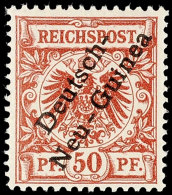 50 Pfg Krone/Adler Mit Aufdruck "Deutsch-Neuguinea", Tadellos Postfrisch, Mi. 110.-, Katalog: 6 **50 Pfg Crown... - Duits-Nieuw-Guinea