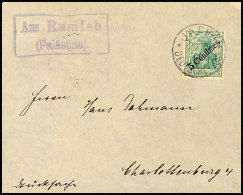 AUS RAMLEH (PALÄSTINA), Violetter Ra2 Als Klarer Nebenstempel Auf Drucksache Mit 5 C. Diagonaler Aufdruck Von... - Turquia (oficinas)