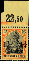 1 1/4 Pia Auf 25 Pf Tadellos Postfrisch, Mi. 55.-, Katalog: 39 **1 + Pia On 25 Pf In Perfect Condition Mint... - Turquia (oficinas)