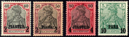 1900, 40-80 Pf. Je Tadellos Postfrisch, Dazu Nr. 12 II Postfrisch, Mi. 177,--, Katalog: 17/19I **1900, 40-80... - Turquia (oficinas)