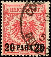 20 Para Auf 10 Pf. In A-Farbe Tadellos Gestempelt, Gepr. Hollmann BPP, Mi. 120,-, Katalog: 7a O20 Para On 10... - Turquia (oficinas)