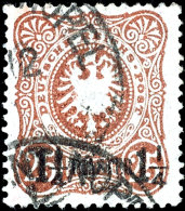 1 1/4 Piaster Auf 25 Pf In A-Farbe Tadellos Gestempelt, Tiefst Gepr. W. Engel, Mi. 300,--, Katalog: 4a O1 +... - Turquie (bureaux)