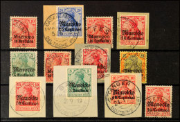 12 Feinste Ortsstempel, Alles Verschiedene, Von Alkassar-Tetuan, U.a. FES, Meknes, Kabinett (ARGE 200)  O/BS12... - Marokko (kantoren)