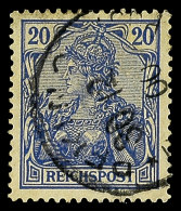 20 Pfg Reichspost Mit Peking-Stempel, Dopp. Gepr. Mansfeld, Mi. 140.-, Katalog: PVd O20 Pfg Reichspost With... - China (oficinas)