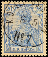 10 Pfg. Reichspost Mit Feldpost-Stempel "No.4 4.12." Und 20 Pfg. Reichspost Mit Feldpost-Stempel "No. 7 8.5.",... - China (oficinas)