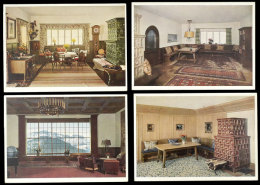 1940, Berghof Obersalzberg/Wachenfeld, 7 Verschiedene, Ungebrauchte Color Fotokarten, Dabei Arbeitszimmer Des... - Autres & Non Classés