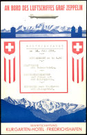 1934, Speisekarte Der Zweiten Schweiz-Fahrt In Perfekter Erhaltung  1934, Menu The Second Switzerland Drive In... - Andere & Zonder Classificatie