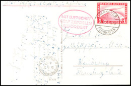 1931, Fahrt Nach Hannover, Rückfahrtkarte Hannover-Friedrichshafen Mit Zeppelinmarke 1 RM, Katalog: Si.111Ba... - Andere & Zonder Classificatie