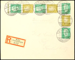 5+6+5 Pf. Reichspräsidenten, 2mal Senkr. (1mal+6 Pf.) Portorichtig Auf Orts-R-Brief Von BERLIN-FRIEDRICHSHAGEN... - Otros & Sin Clasificación