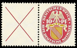 10 Pf. Wappen Mit Andreaskreuz Links Sauber Ungebraucht Mit Erstfalz, Mi. 150.-, Katalog: W24Y *10 Pf. Coat Of... - Otros & Sin Clasificación