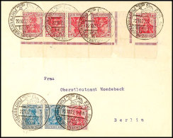 40 Pfg. + Z + 40 Pfg. Germania-Zusammendruck In Einheit Mit U.a. K3 (vorgefaltet Und Im Rand Mit Fehlstelle Sowie W... - Otros & Sin Clasificación