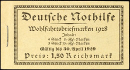 Nothilfe 1928, Markenheftchen Komplett Postfrisch (leichter Deckelanschlag), H-Blatt Mit A2, Mi. 800.-, Katalog:... - Cuadernillos